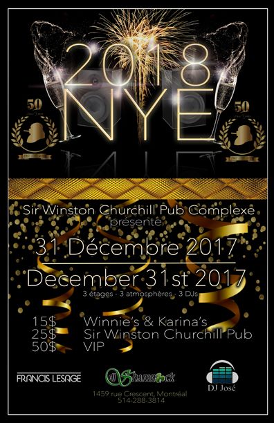 Karina's Club Lounge New Years Eve 2018 tickets in Montreal